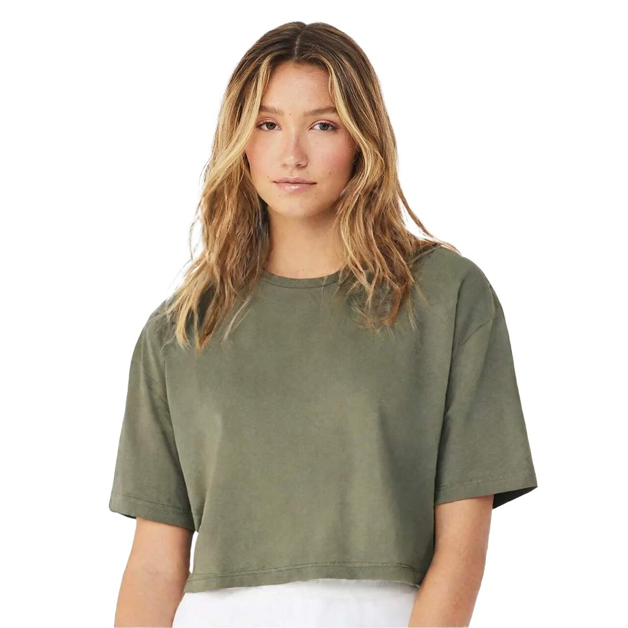 BELLA + CANVAS Ladies Jersey Cropped Short Sleeve T-Shirt for Casual Fashion & Custom Print Crop Top
